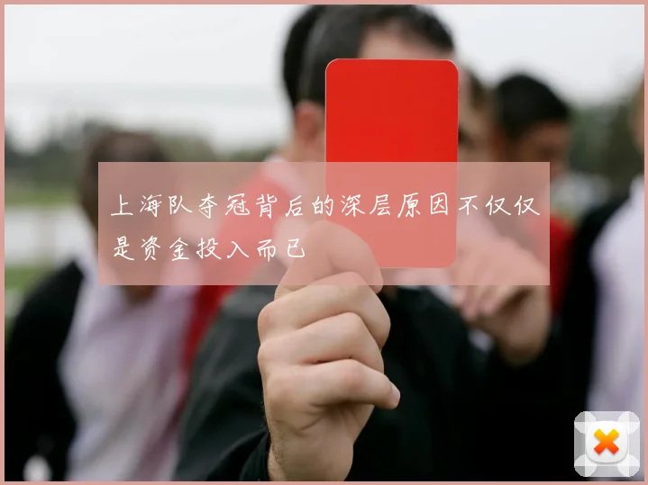 上海队夺冠背后的深层原因不仅仅是资金投入而已